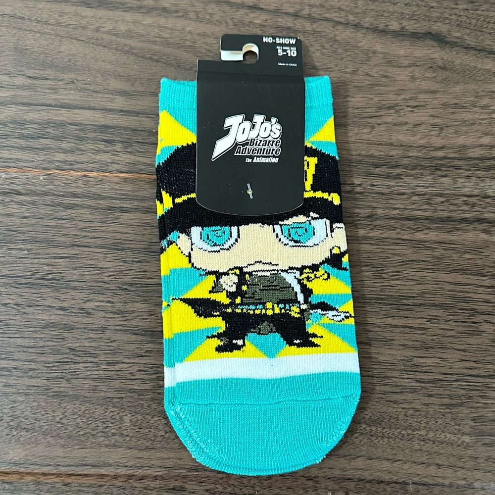 Jojo's Bizarre Adventure No Show Checkered Jotaro Socks NWT